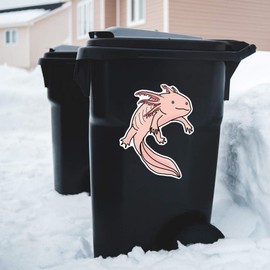 Azeeda 'Axolotl' White Premium Vinyl Decal Sticker – Waterproof, Durable & Easy to Apply - Ideal for Car Bumpers, Windows, Bins and More (DW00125559)