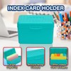 H4D Index Card Holder 4x6 Inches with 25 Poly Dividers,