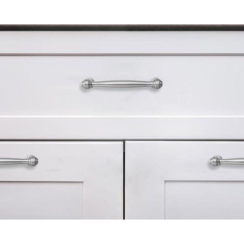 khtumeware 2 Pack 5 Inch(128mm) Brushed Satin Nickel Cabinet Pulls