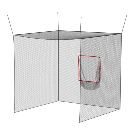 10 X 10 X 10 FT Golf Training Aid-Batting Cage with 9-Hole Base & Target 3-Ply Knotless Polyester Driving Hitting CagesDefault: Default