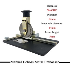 Metal Plate Stamping Embosser ECUTEE Manual Embossing Machine Number and Letter Symbol Stamping Marking Machine Embosser Printer Suitable for Embossing Dog Tags, Nameplates, Metal Cards