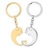 YAYAKO Couple Pig Keychain Stainless Steel Matching Piggy Keyring Cute