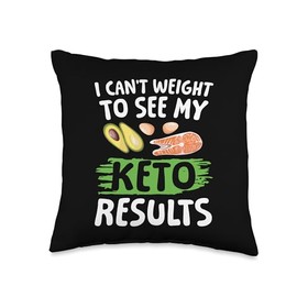 I Can't Weight To See My Keto Results Throw Pillow