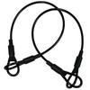 4 Pcs Black 3mm Diameter Braided Steel Safety Lanyard Cable