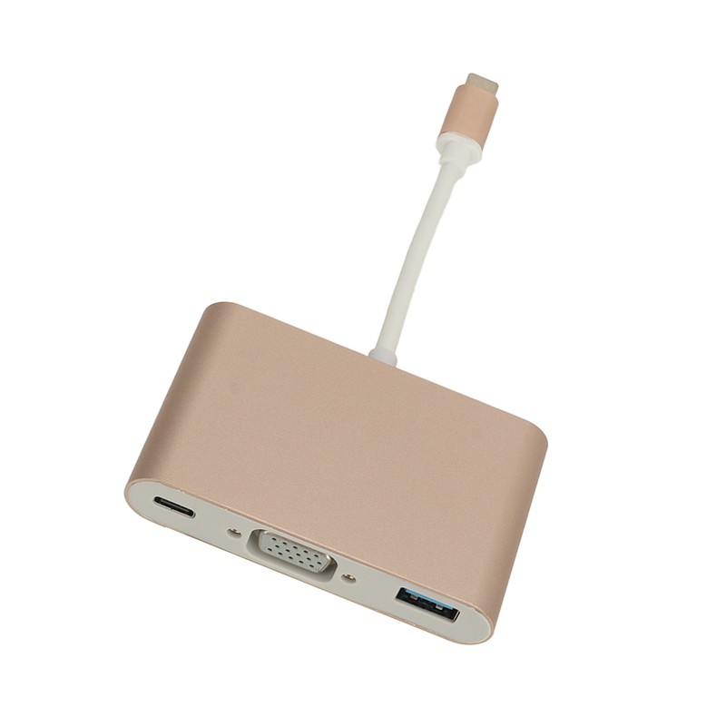 USB 3.1 Type C to VGA Adapter Hub PD 3