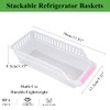 E-Senior Fridge Organiser, Fridge Drawers, Stackable Fridge Tidy for Freezer,
