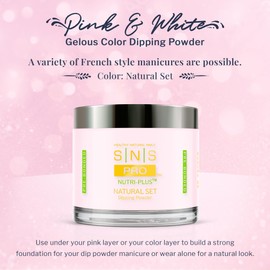 SNS Healthy Natural Nails SNS Nail Dip Powder, Gelous Color Dipping Powder - Natural Set (Natural/Nudes, Sheer), PWNS04 - Long-Lasting Acrylic Nail Color & Polish Lasts 14 Days - Odor-Free & No UV Lamp - 4 Oz