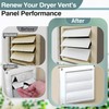 Saillong 4 inch Dryer Vent Louvers, 6 Pack White Dryer