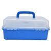 Plastic Storage Box Portable 3 Layer Folding Handheld Tool Organizer