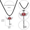 DSKOBT Heart shaped Key Necklace Metal Pendant Movie Costume Role