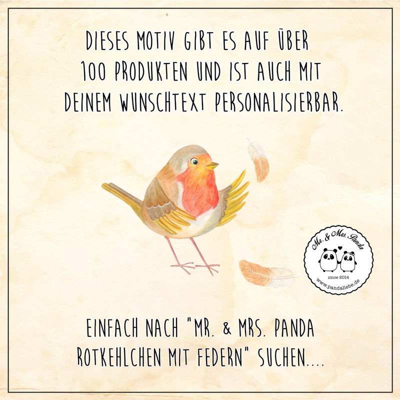 Mr. & Mrs. Panda Storage Container Robin Feathers - Gift,