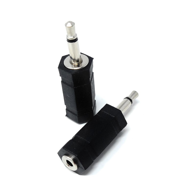 DRUT 2pcs 3.5mm Mono Jack Male to 2.5mm Mono Jack