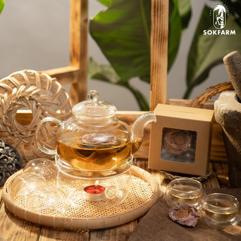 Lotus Flower Tea Bloom Flowering Teas, Dried Whole Blooming Tea