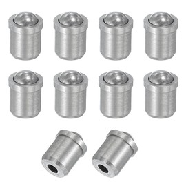 PATIKIL 10 Pcs Ball Plungers 304 Stainless Steel Ball Point Spring Plungers Cabinet Ball Catch Latch Catcher for Door Closet Drawer (5x6mm)