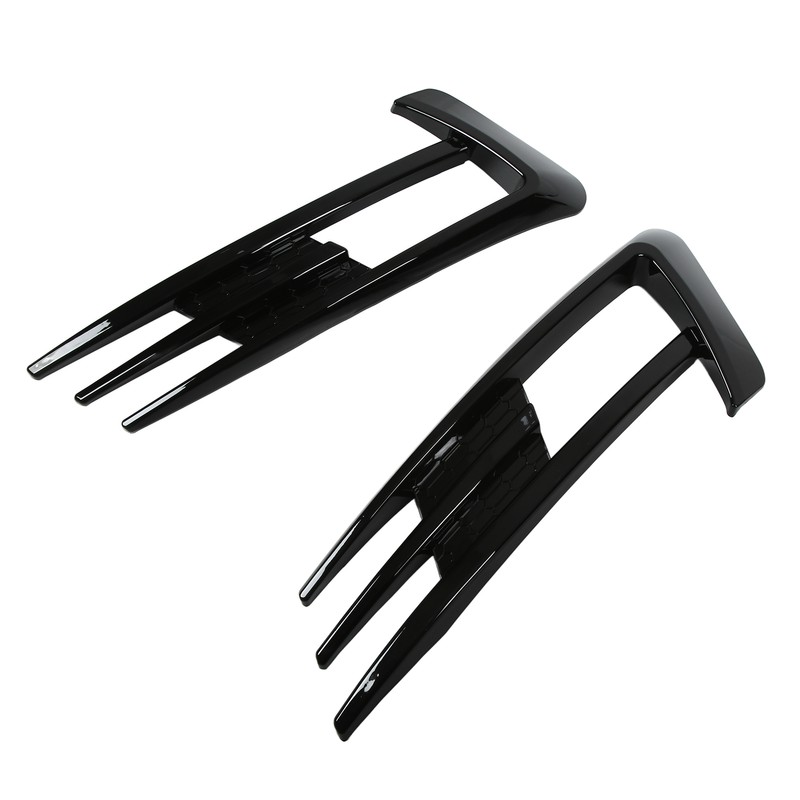 Glossy Black Front Fog Lamp Eyebrow Eyelid Cover Trim Replacement
