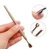 Dual Ended Nail Cuticle Pusher with 100pcs 180/240 Self-adhesive Grit