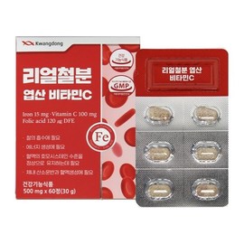 철분 엽산 비타민C 60정x1박스 비헴철 여성 임산부 수유기 산후 건강 철분제 영양제 선물 Iron Folic Acid Vitamin C 60 Tablets x 1 Box Beheme Iron Women Pregnancy Nursing Postpartum Health Iron Supplement Nutritional Gift