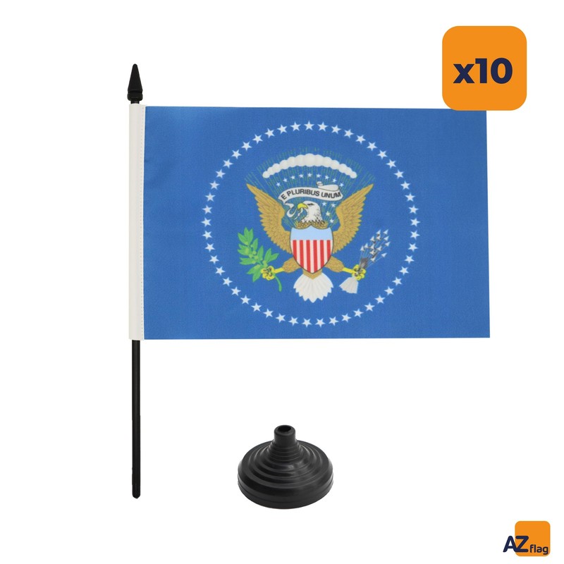 AZ FLAG - Set of 10 USA President Table Flag