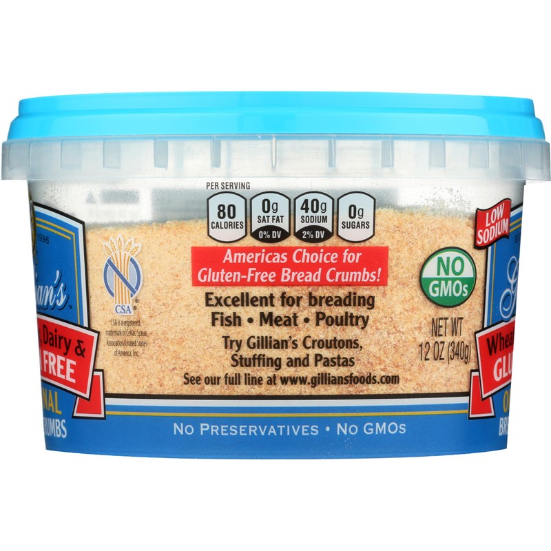 Gillian's, Bread Crumbs Gluten Free, 12 Ounce