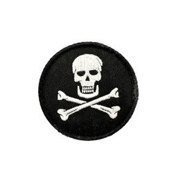 Jolly Roger Skull with Crossbones Embroidered Airsoft Velcro Patches Cosplay Patch