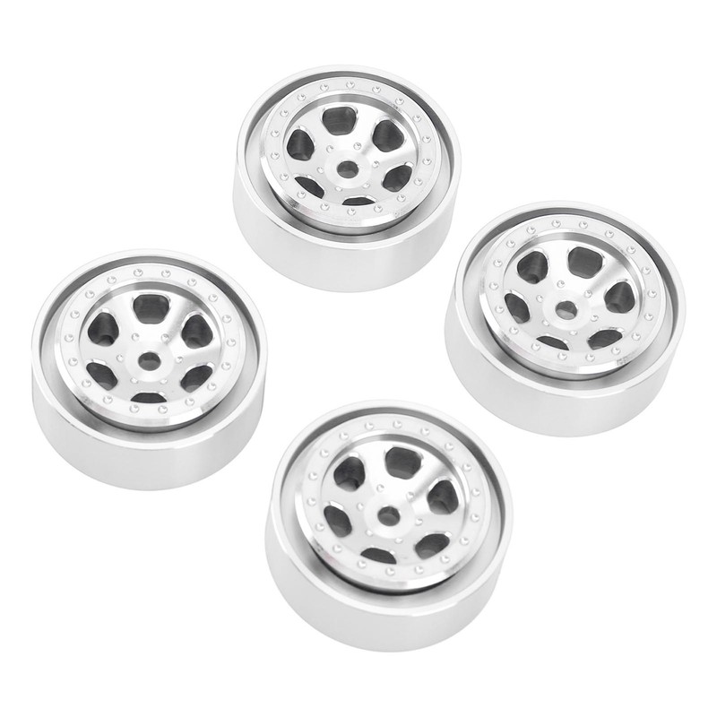 4pcs 1.3 Inches Wheels Rim Aluminum Alloy 6 Holes Wheel