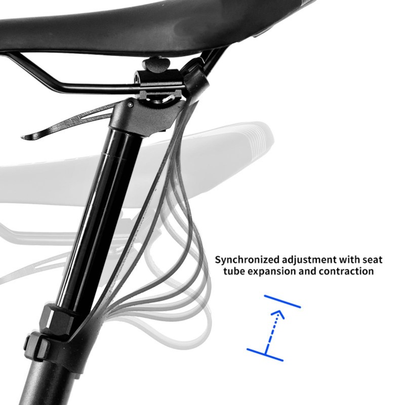 NELboNs Silicone Bicycle Dropper Post Fender, Black, Size L 150-175mm