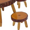 Dollhouse Wood Round Dining Table Chair Mini Miniature Dollhouse Furniture