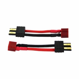 OliYin 3pcs Male TRX to Female Deans Connector Adapter Cable 14awg 1.96inch for LiPo Slash Revo(pack of 3)