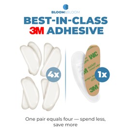 Premium Eyeglass Nose Pads 6 Pairs – Clear Silicone Anti-Slip Stick-On Pads for Glasses, Sunglasses – Adhesive – BLOOM & BLOOM