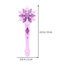 NUOBESTY Light up Wand: 2pcs Snowflake Fairy Wands Glowing Snowflake Wand with Sound Princess Wand Snowflake Wand for Party Favors, Masquerade