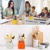 PATIKIL Cheese Pencil Holder, Ceramics Cheese Pen Holder for Desk