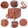 BUCKLESTONE - Leather laundry bag/shaving bag - Durham, light brown,