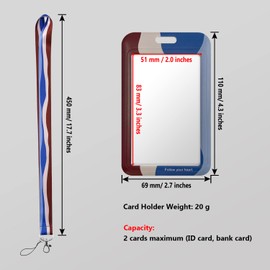 Geiomoo Lanyard with Clip Clasp and Badge Holder, Neck Strap with ID Hard Card Case (Minimalist 3)