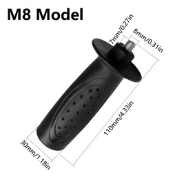 TopHomer Auxiliary Side Handle Plastic Angle Grinder Side Flexible Handle Angle Grinder Side Handle Replacement Ergonomic Design for Angle Grinders, Sanders, Hand Drills(M8+M10+M12)