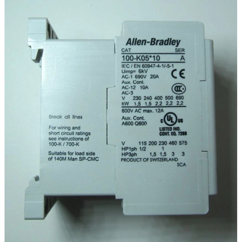 Allen-Bradley NEW ALLEN BRADLEY 100-K09*10 MINI CONTACTOR 100-K09D10M 110V/120V 9A
