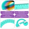6 Pieces Math Bulk Plastic Protractors 180 Degrees 6 Inch