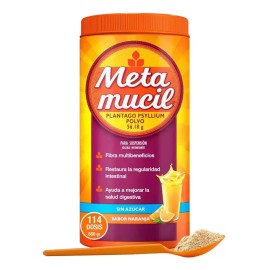 Metamucil polvo sabor naranja, 1 bote 660 g