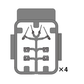 Fine Mold WA44 1/700 Nano Dread Series Japanese Navy 50 Caliber 14cm Single Gun Plastic Model Parts