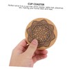 GRIRIW 1 Set Creative Nordic Round Wooden Coasters Decorative Heat