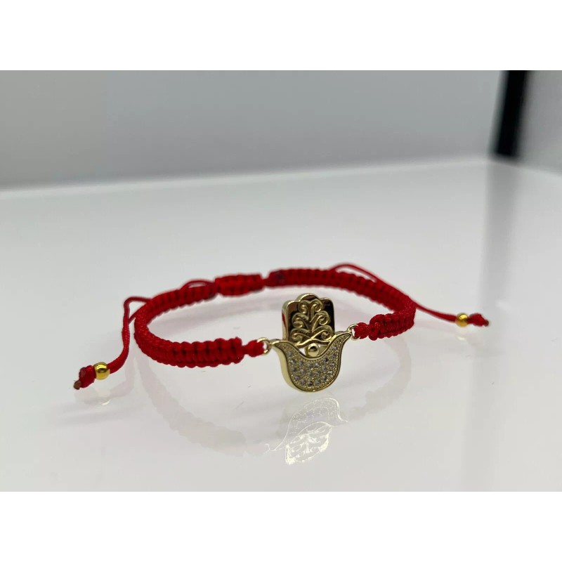 Evil Eye Red String Kabbalah Hamsa Macrame Adjustable Bracelet