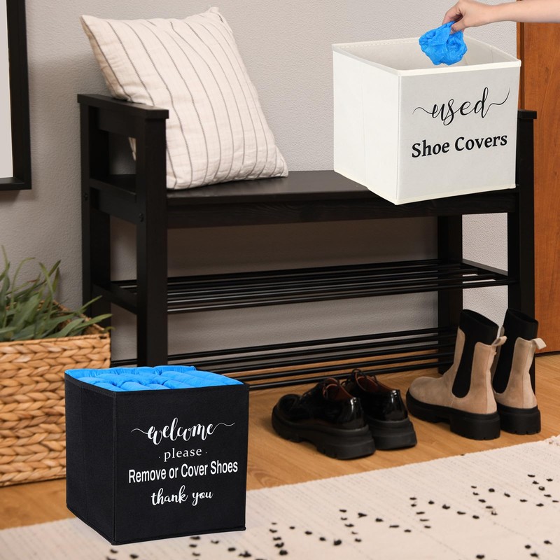 Tiangrid 200 Pcs Disposable Shoe Covers with 2 Pcs Collapsible