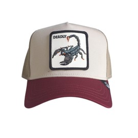 Goorin Bros. The Farm Deadly Adjustable Trucker Hat, Unisex, Scorpion Beige Purple, One Size, multicolour, One size