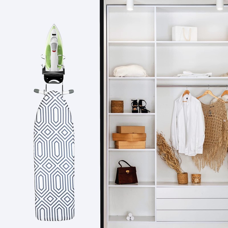 Ironing Board Hanger Wall Mount Electric Iron Holder Iron and