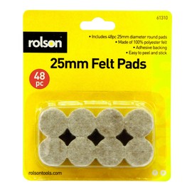 Rolson 61310 48 pc 25 mm Felt Pads