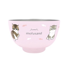mofusand Vacuum Double Layer Stainless Steel Bowl, 15.9 fl oz (450 ml), Vacuum Insulated, Hot and Cold Insulated, Ramen, Bowl, Cute, Cat 53-2175