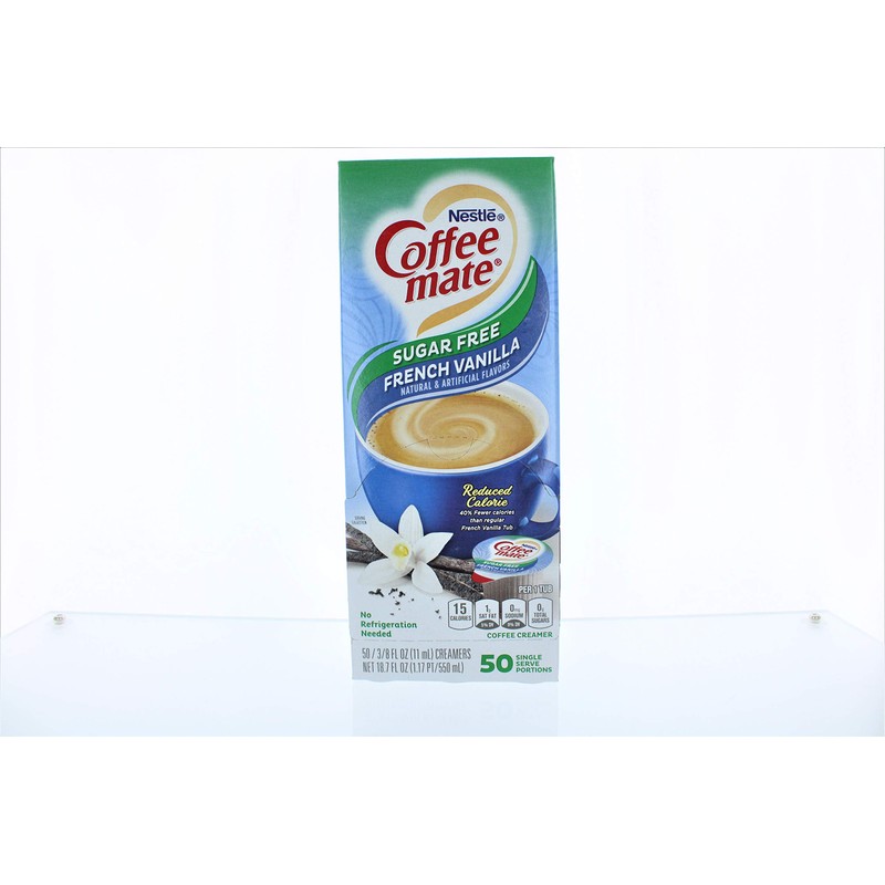 Coffee-mate SF French Vanilla Creamer.375oz, 50/Box