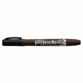 Shachihata Face Paint Marker, Brush Type, Black KFF-F-K
