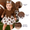 Baby Girl Clothes Newborn Romper Dress Football Ruffle Long Sleeve