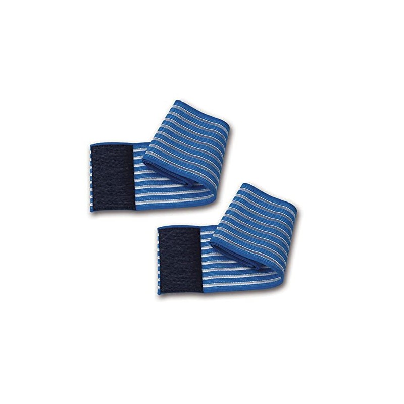 2 fasce elastiche blu universali regolazione a strappo lunghezza 60Cm