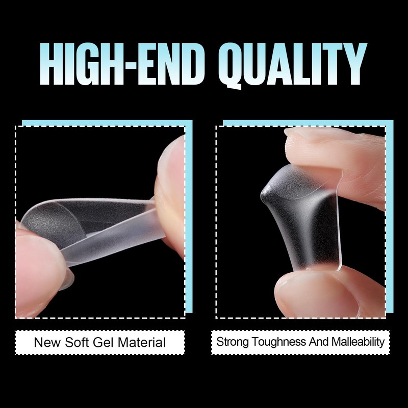 TOMICCA False Nail Tips, Square Nail Tips, 240 Pieces, Square